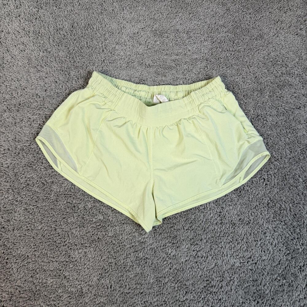 Lululemon Hotty Hot Shorts Womens 10 Crispin Green 2.5” In Swam Low Rise